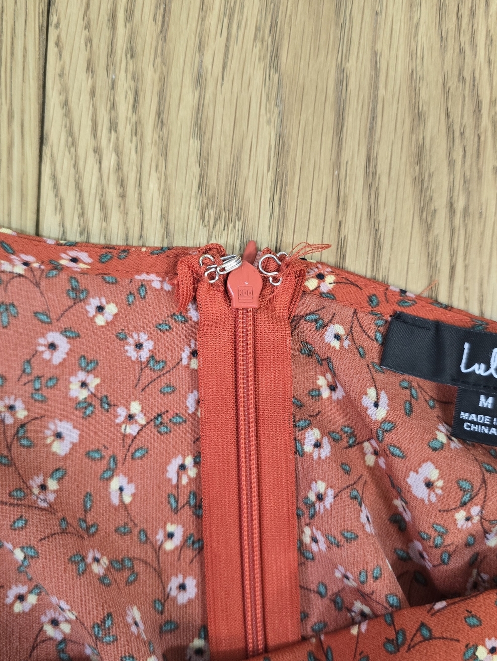 Lulus Red Floral Maxi Skirt with Double Front Slits Size Medium - Picture 7 of 10